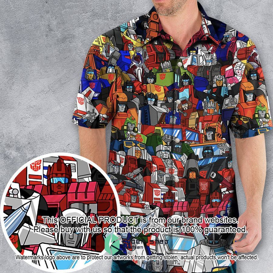 Transformers Characters Pattern Hawaiian Shirt