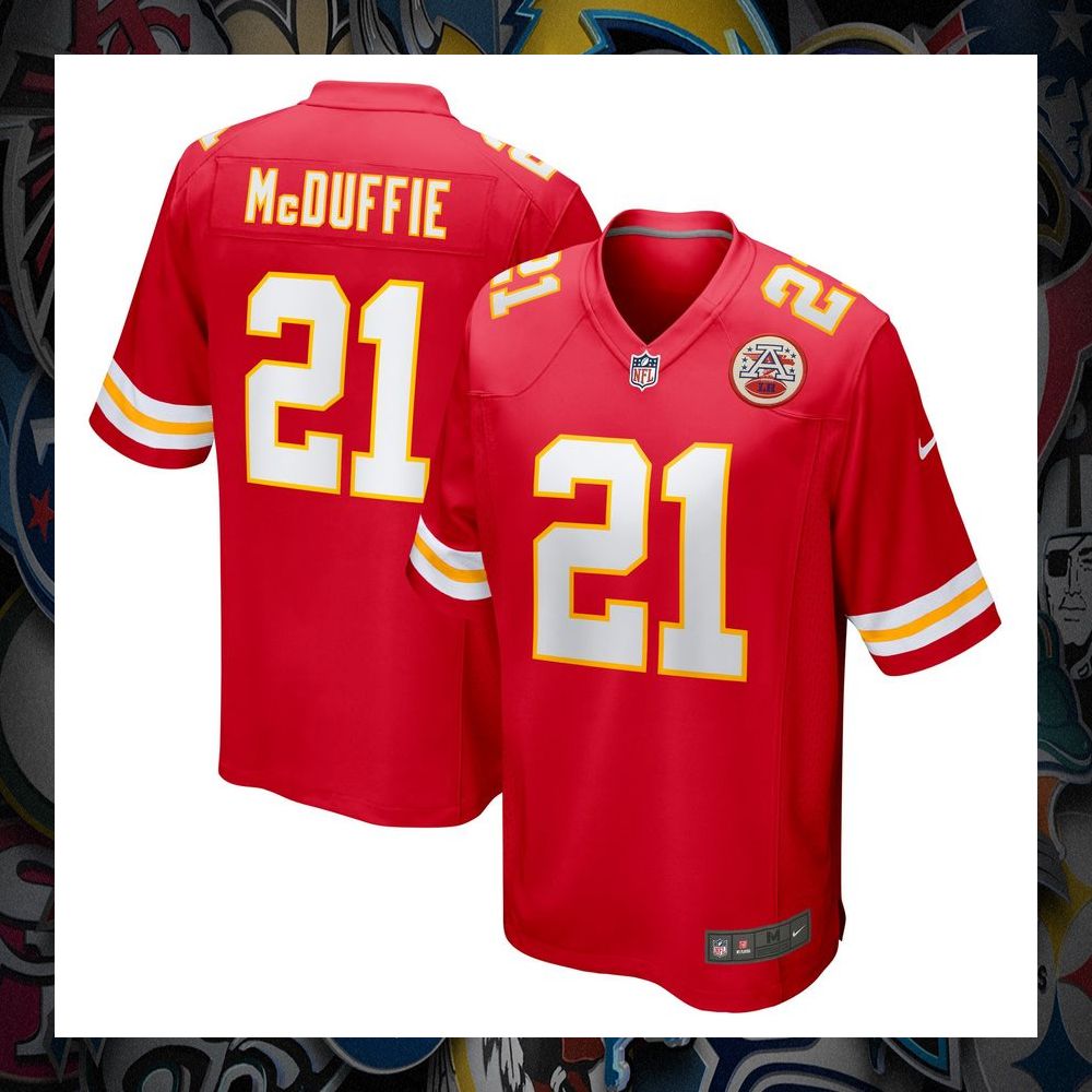 Trent McDuffie Kansas City Chiefs 2022 NFL Draft First Round Pick Red Football Jersey 8 Trent McDuffie Kansas City Chiefs 2022 NFL Draft First Round Pick Red Football Jersey word2