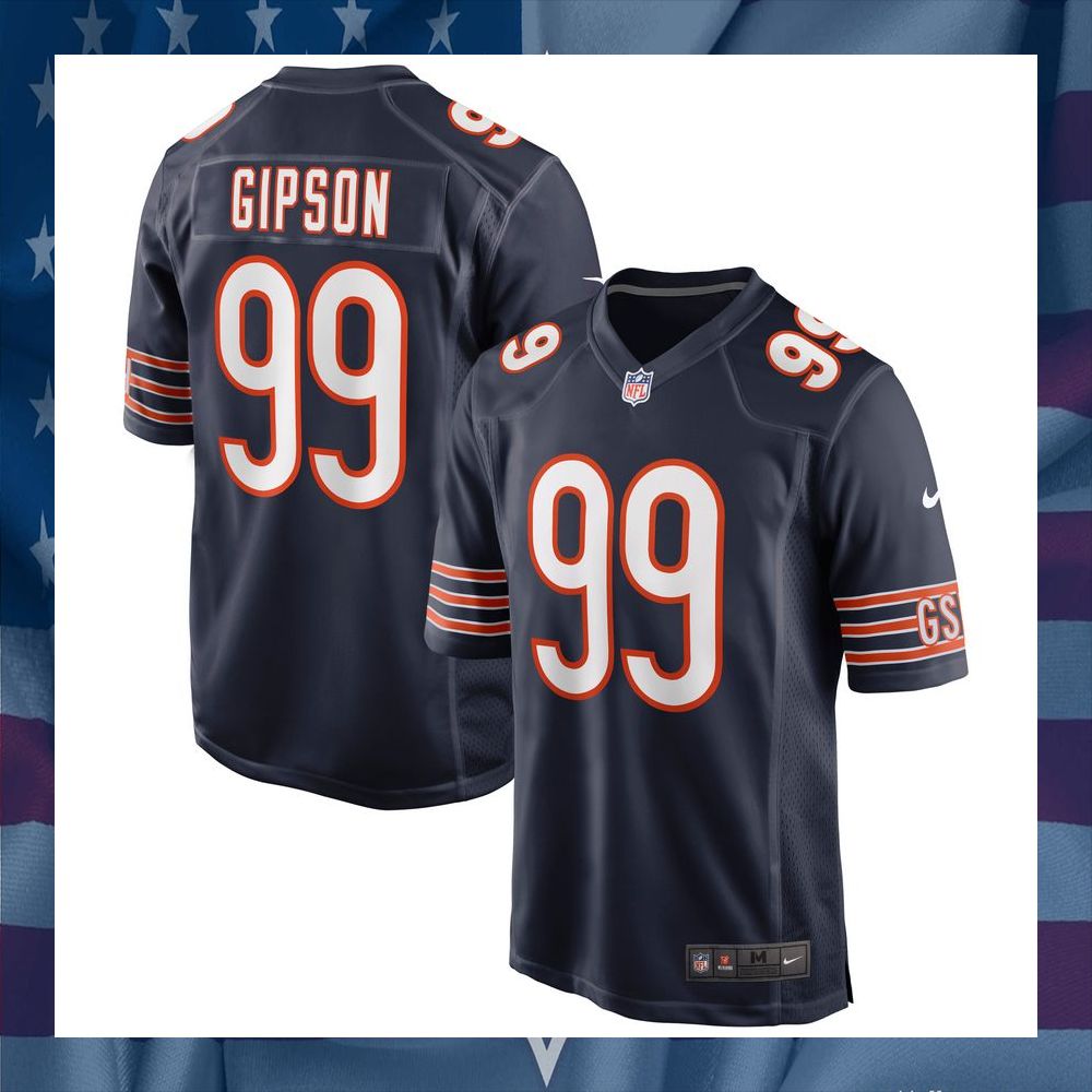 Trevis Gipson Chicago Bears Navy Football Jersey 8 Trevis Gipson Chicago Bears Navy Football Jersey word3