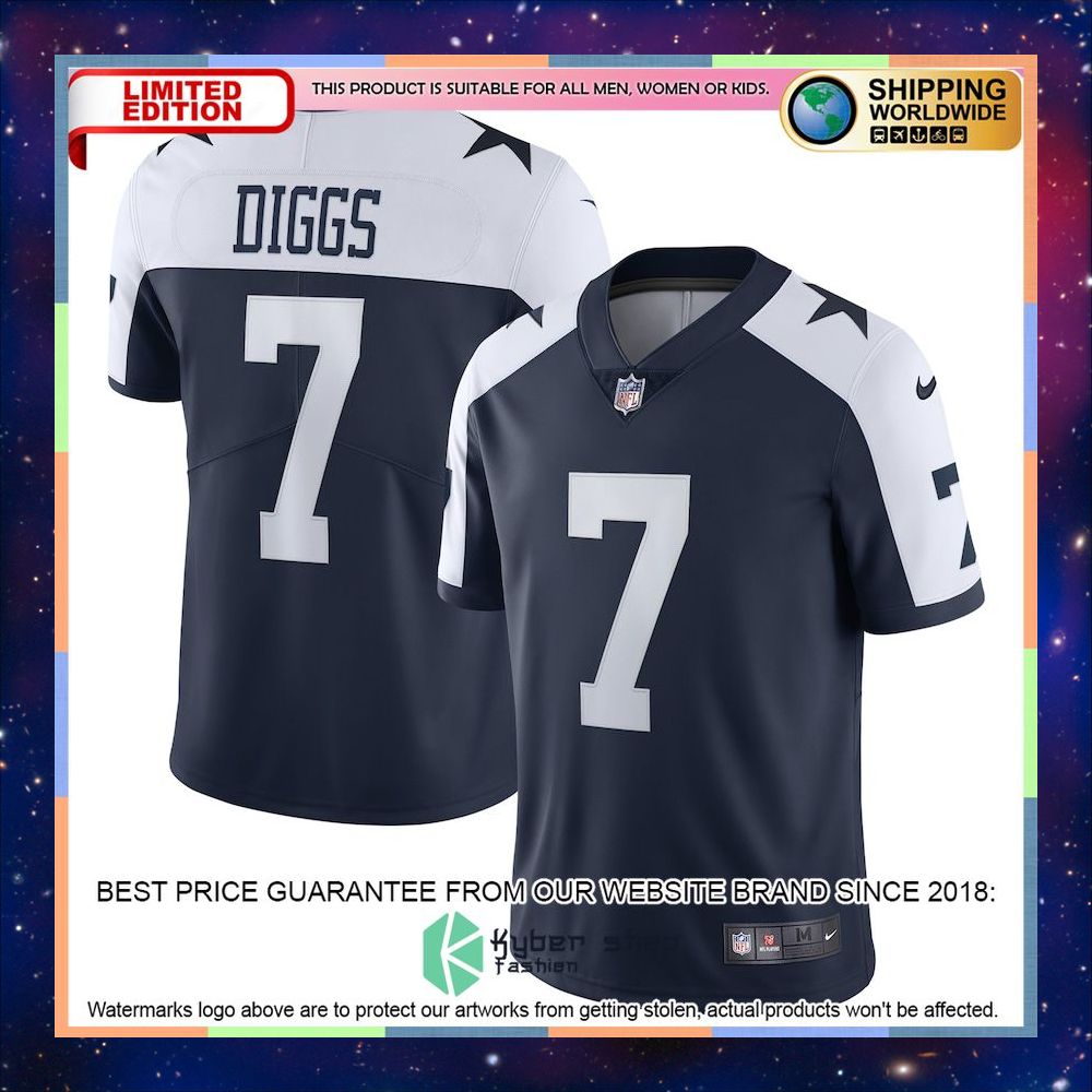 Trevon Diggs Dallas Cowboys Alternate Vapor Navy Football Jersey 4 Trevon Diggs Dallas Cowboys Alternate Vapor Navy Football Jersey word1