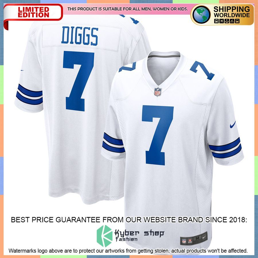 Trevon Diggs Dallas Cowboys White Football Jersey