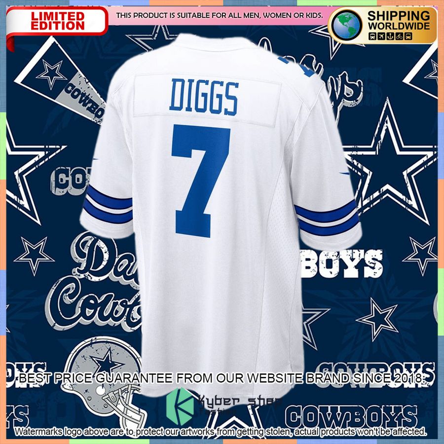 Trevon Diggs Dallas Cowboys White Football Jersey 6 Trevon Diggs Dallas Cowboys White Football Jersey word2