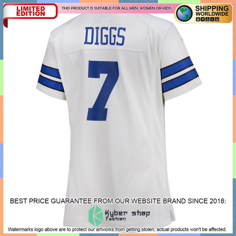 Trevon Diggs Dallas Cowboys Women's White Football Jersey 31 Trevon Diggs Dallas Cowboys Women's White Football Jersey word1