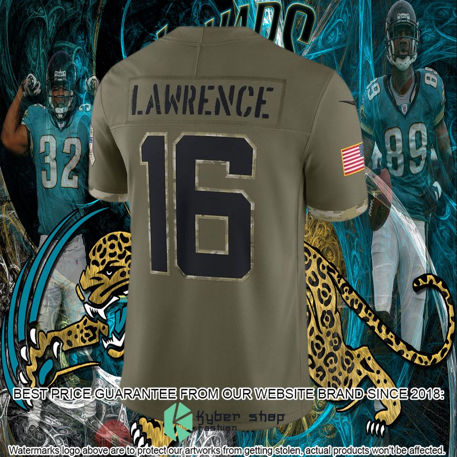 Trevor Lawrence Jacksonville Jaguars 2022 Salute To Service Olive Football Jersey 27 Trevor Lawrence Jacksonville Jaguars 2022 Salute To Service Olive Football Jersey word3