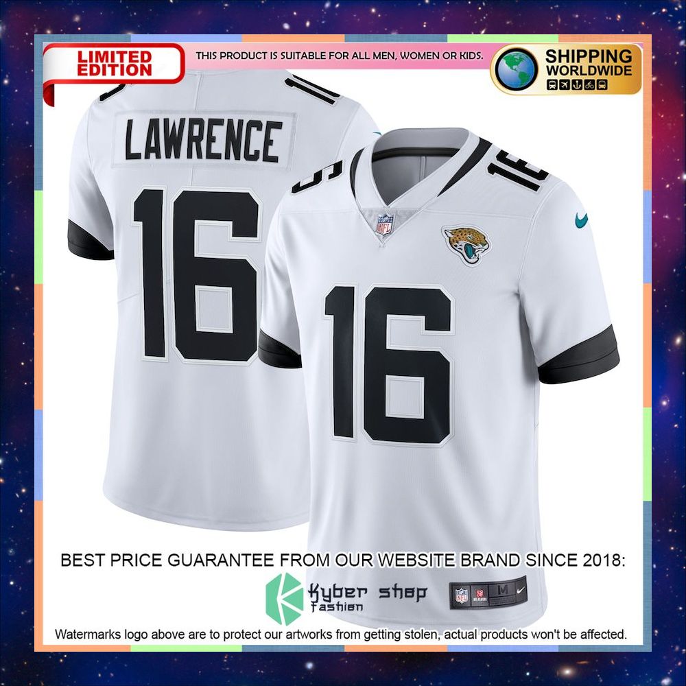 Trevor Lawrence Jacksonville Jaguars Vapor White Football Jersey 36 Trevor Lawrence Jacksonville Jaguars Vapor White Football Jersey word1