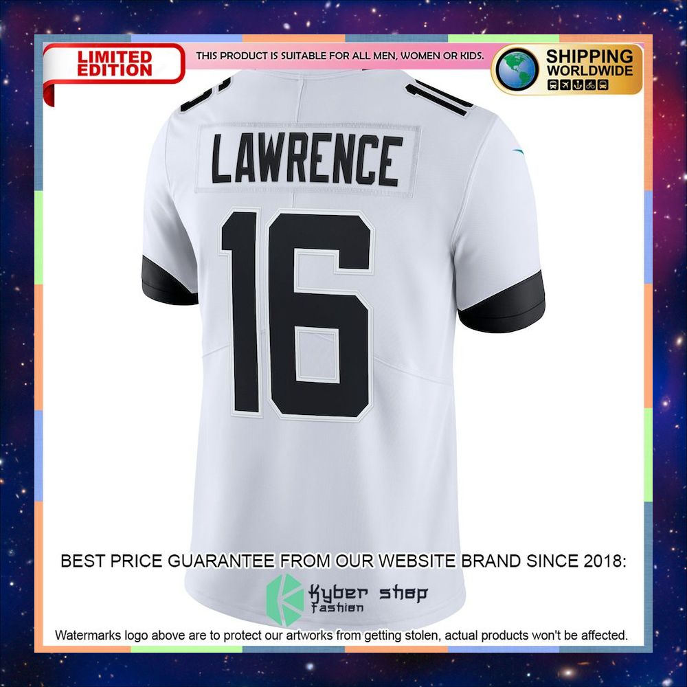 Trevor Lawrence Jacksonville Jaguars Vapor White Football Jersey 38 Trevor Lawrence Jacksonville Jaguars Vapor White Football Jersey word1