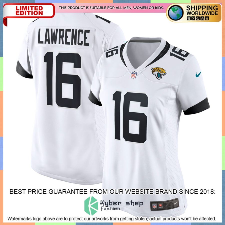 Trevor Lawrence Jacksonville Jaguars Women's 2021 NFL Draft First Round Pick White Football Jersey