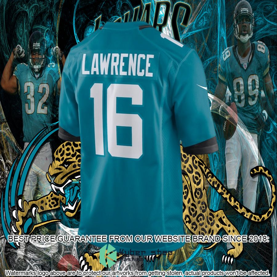 Trevor Lawrence Jacksonville Jaguars Youth Teal Football Jersey 3 Trevor Lawrence Jacksonville Jaguars Youth Teal Football Jersey word3