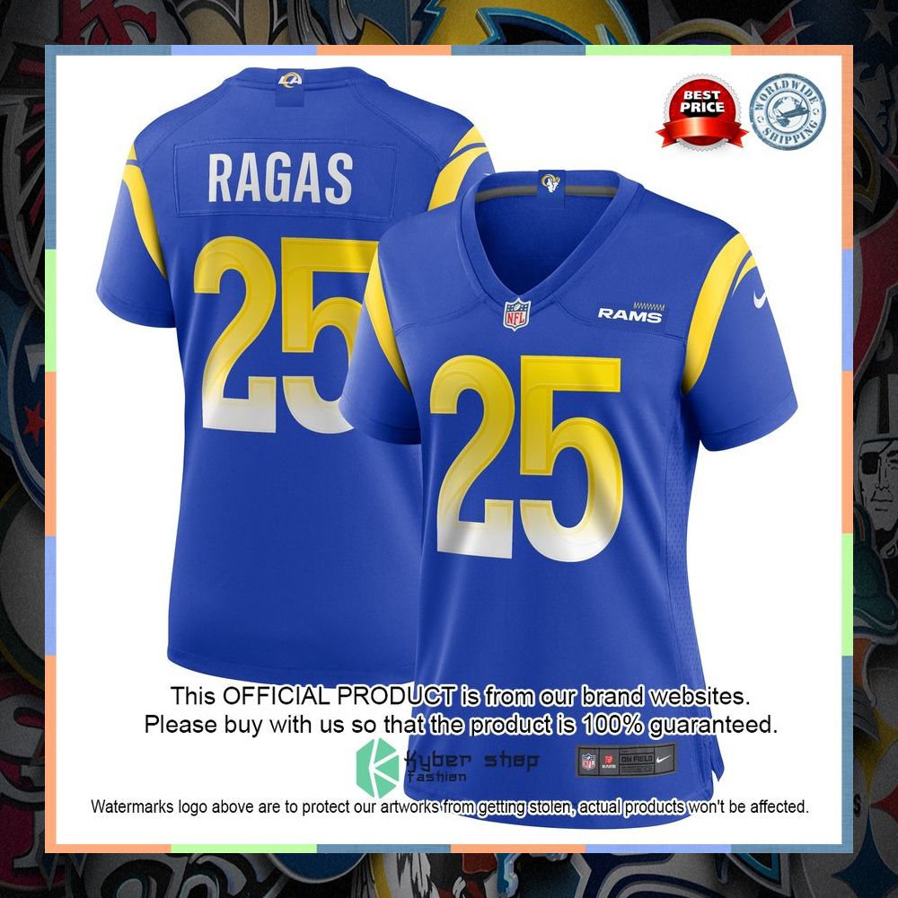 Trey Ragas Los Angeles Rams Women's Royal Football Jersey 5 Trey Ragas Los Angeles Rams Women's Royal Football Jersey word2