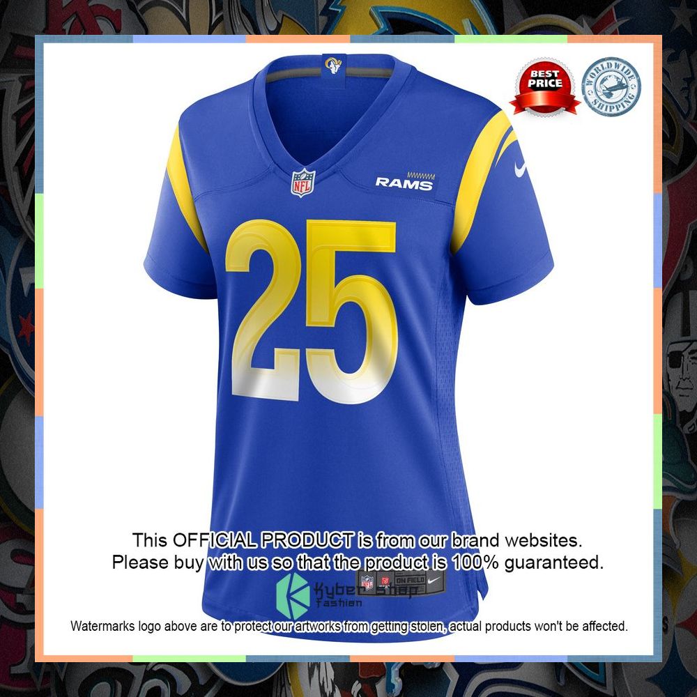 Trey Ragas Los Angeles Rams Women's Royal Football Jersey 6 Trey Ragas Los Angeles Rams Women's Royal Football Jersey word2