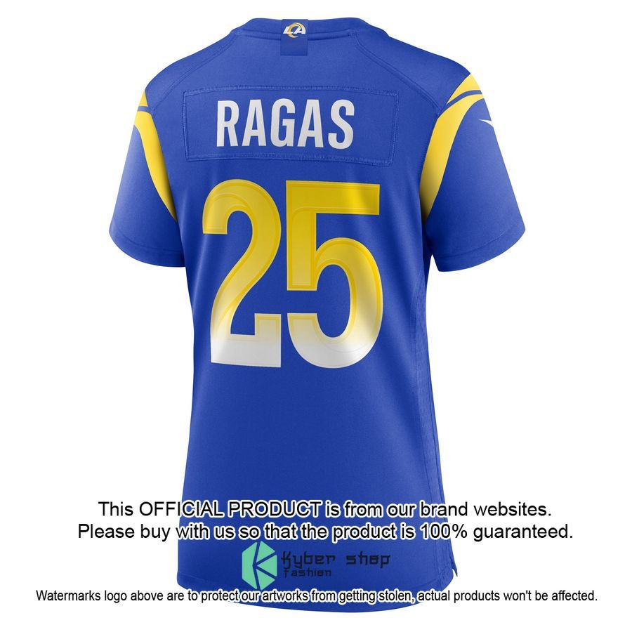 Trey Ragas Los Angeles Rams Women's Royal Football Jersey 3 Trey Ragas Los Angeles Rams Women's Royal Football Jersey word2