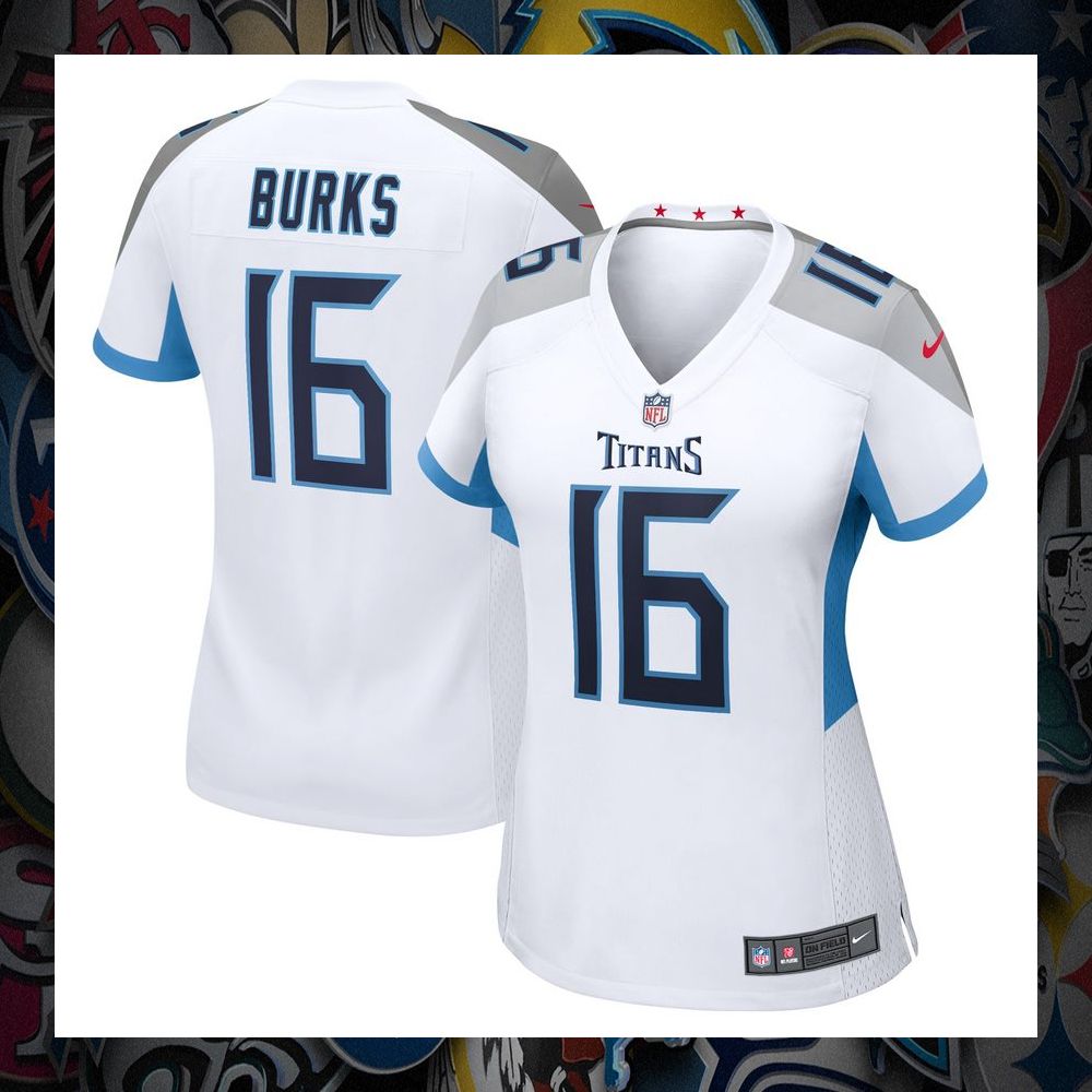 Treylon Burks Tennessee Titans White Football Jersey 8 Treylon Burks Tennessee Titans White Football Jersey word2