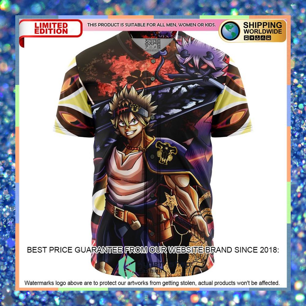 Trippy Asta X Liebe Black Clover Baseball Jersey 5 Trippy Asta X Liebe Black Clover Baseball Jersey word2