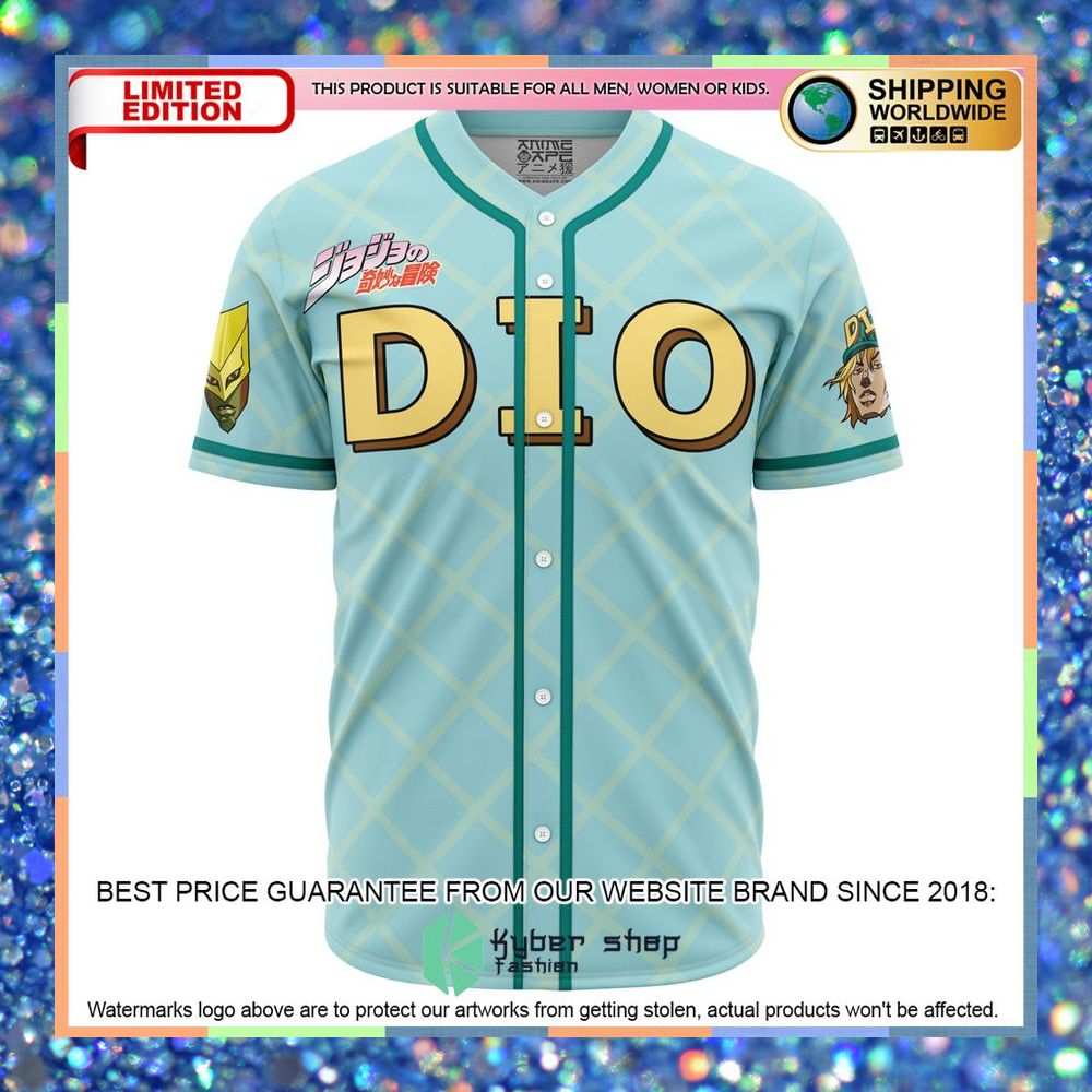 Trippy Auratic Dio Jojos Bizarre Adventure Baseball Jersey 5 Trippy Auratic Dio Jojos Bizarre Adventure Baseball Jersey word1