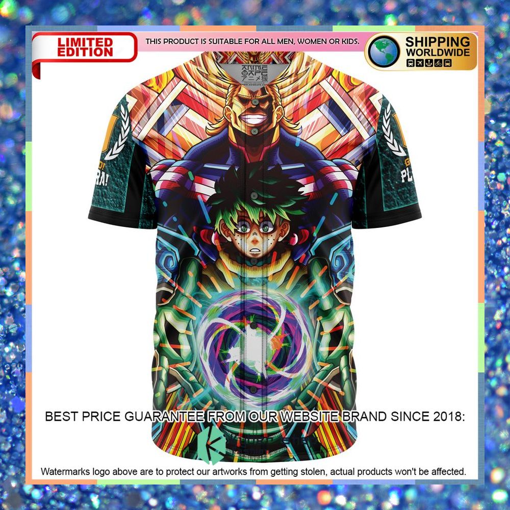 Trippy Deku X All Might My Hero Academia Baseball Jersey 5 Trippy Deku X All Might My Hero Academia Baseball Jersey word2