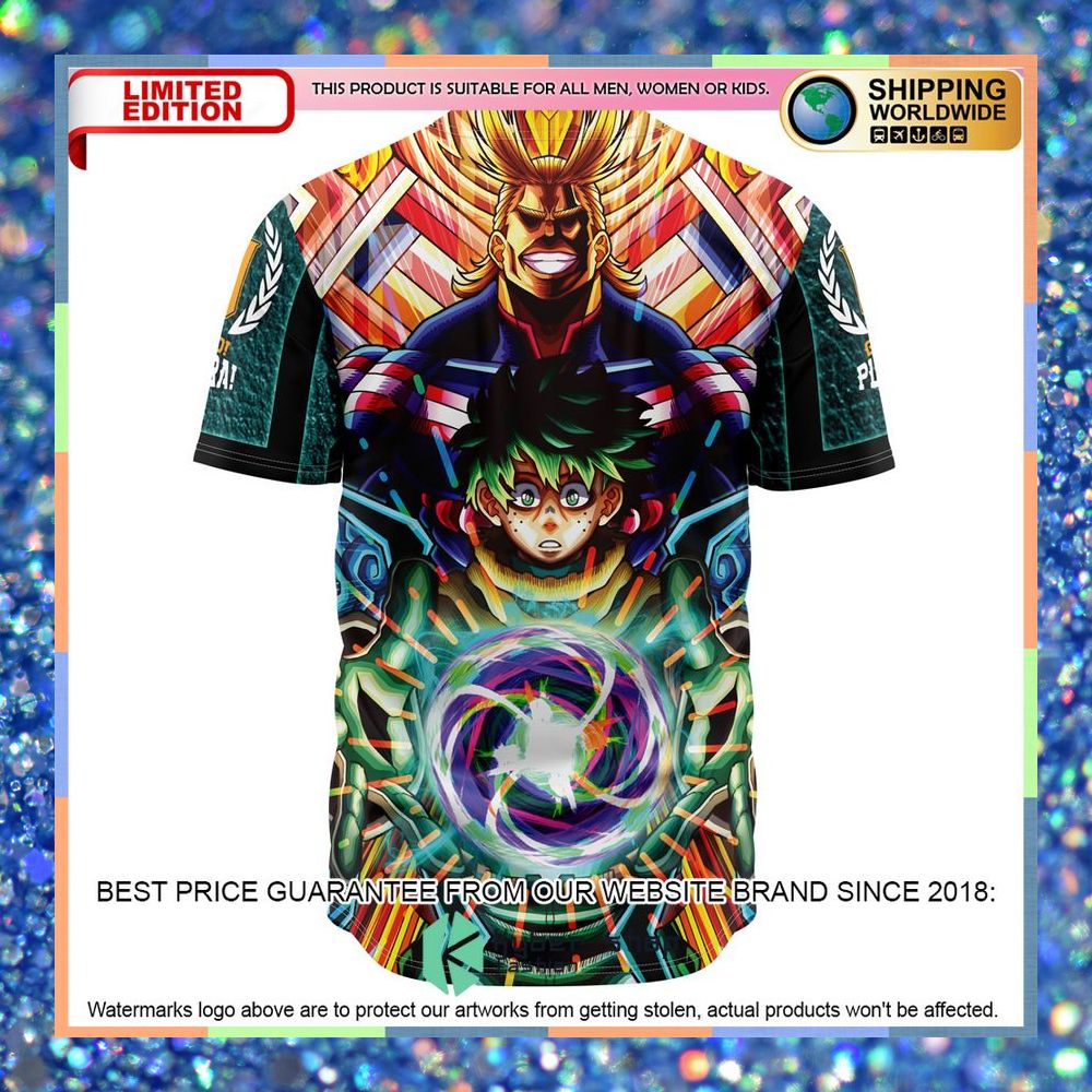 Trippy Deku X All Might My Hero Academia Baseball Jersey 8 Trippy Deku X All Might My Hero Academia Baseball Jersey word2