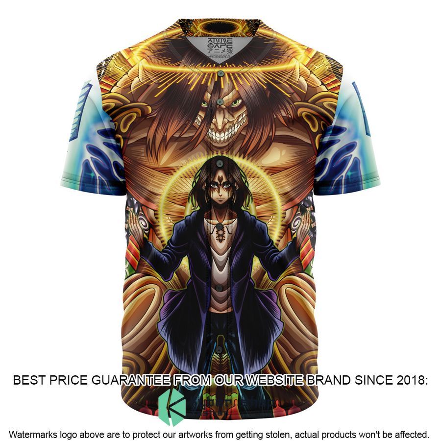 Trippy Eren Yeager Timeskip Attack On Titan Baseball Jersey