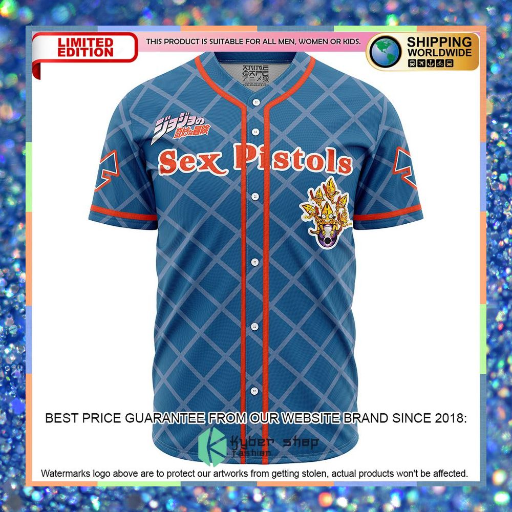 Trippy Guido Mista Six Bullets Jojos Bizarre Adventure Baseball Jersey 5 Trippy Guido Mista Six Bullets Jojos Bizarre Adventure Baseball Jersey word1