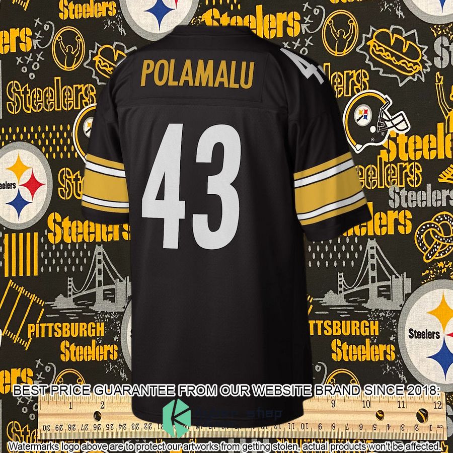 Troy Polamalu Pittsburgh Steelers Mitchell & Ness Legacy Replica Black Football Jersey 3 Troy Polamalu Pittsburgh Steelers Mitchell & Ness Legacy Replica Black Football Jersey word1