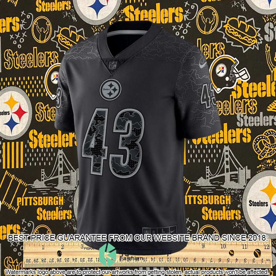Troy Polamalu Pittsburgh Steelers Retired Player RFLCTV Black Football Jersey 3 Troy Polamalu Pittsburgh Steelers Retired Player RFLCTV Black Football Jersey word1
