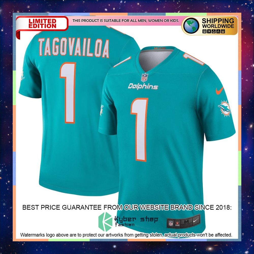 Tua Tagovailoa Miami Dolphins Legend Aqua Football Jersey 4 Tua Tagovailoa Miami Dolphins Legend Aqua Football Jersey word3