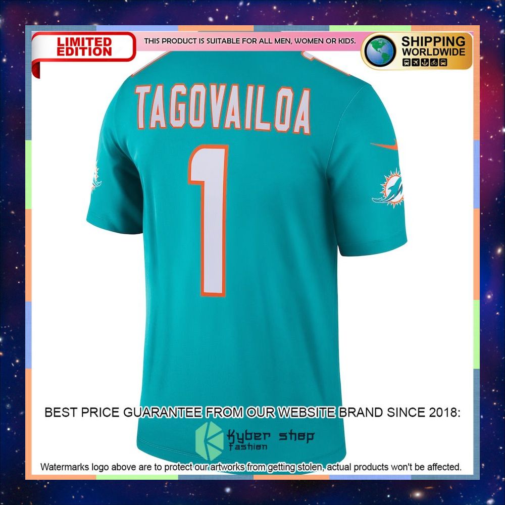 Tua Tagovailoa Miami Dolphins Legend Aqua Football Jersey 6 Tua Tagovailoa Miami Dolphins Legend Aqua Football Jersey word3