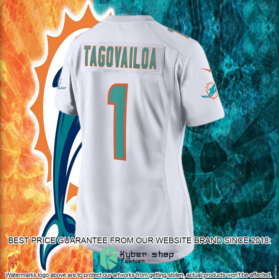 Tua Tagovailoa Miami Dolphins Women's White Football Jersey 3 Tua Tagovailoa Miami Dolphins Women's White Football Jersey word2