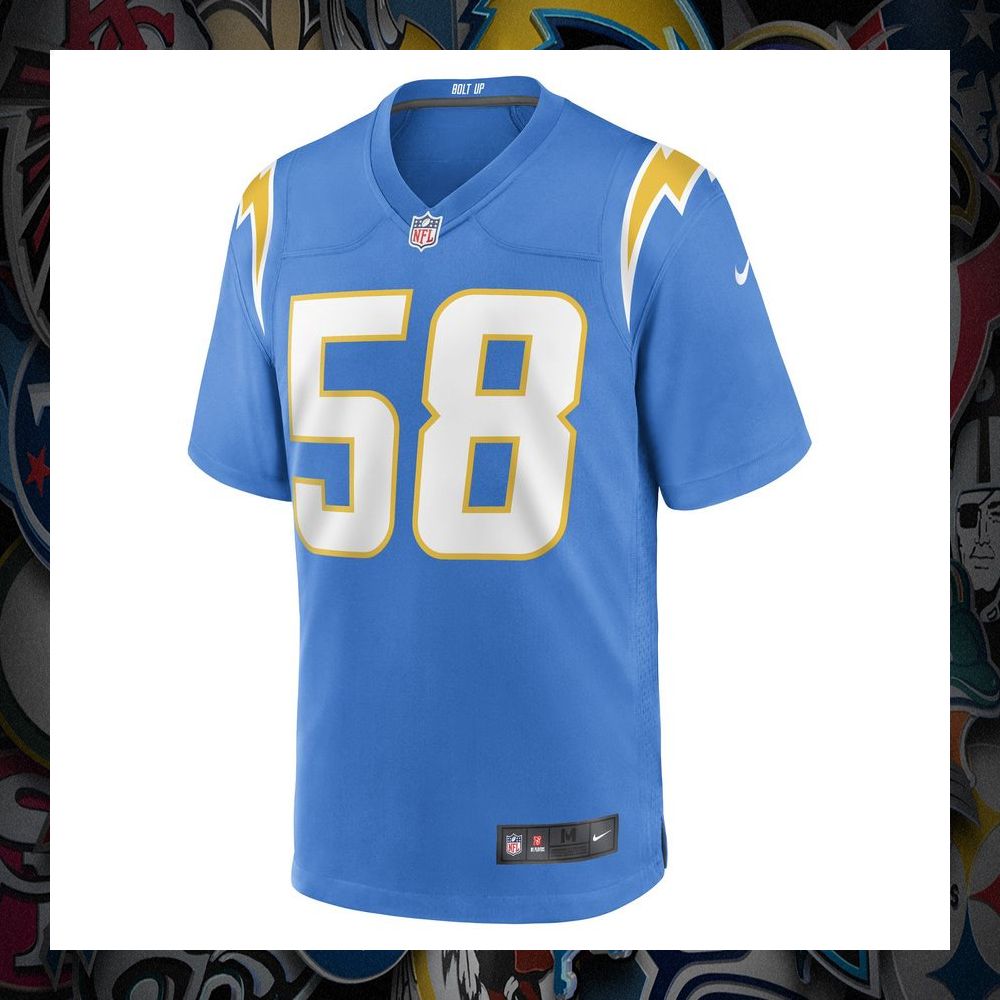 Tyreek Maddox-Williams Los Angeles Chargers Powder Blue Football Jersey 6 Tyreek Maddox-Williams Los Angeles Chargers Powder Blue Football Jersey word1