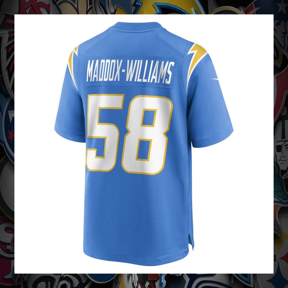 Tyreek Maddox-Williams Los Angeles Chargers Powder Blue Football Jersey 7 Tyreek Maddox-Williams Los Angeles Chargers Powder Blue Football Jersey word1
