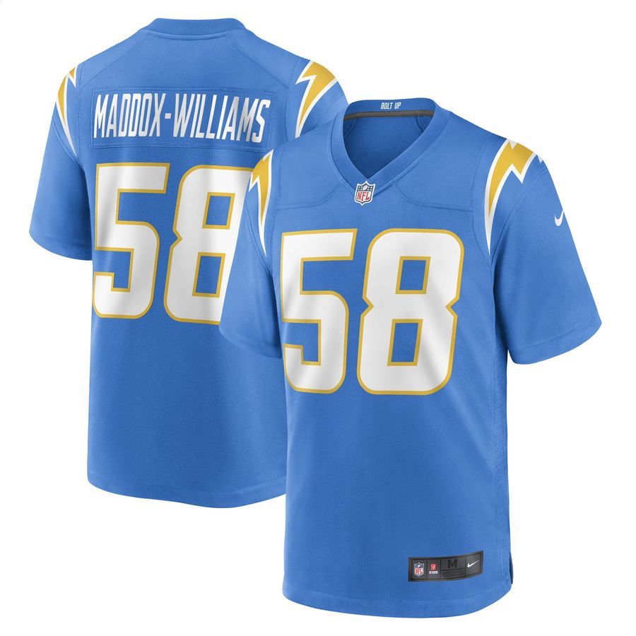 Tyreek Maddox-Williams Los Angeles Chargers Powder Blue Football Jersey 4 Tyreek Maddox-Williams Los Angeles Chargers Powder Blue Football Jersey word1