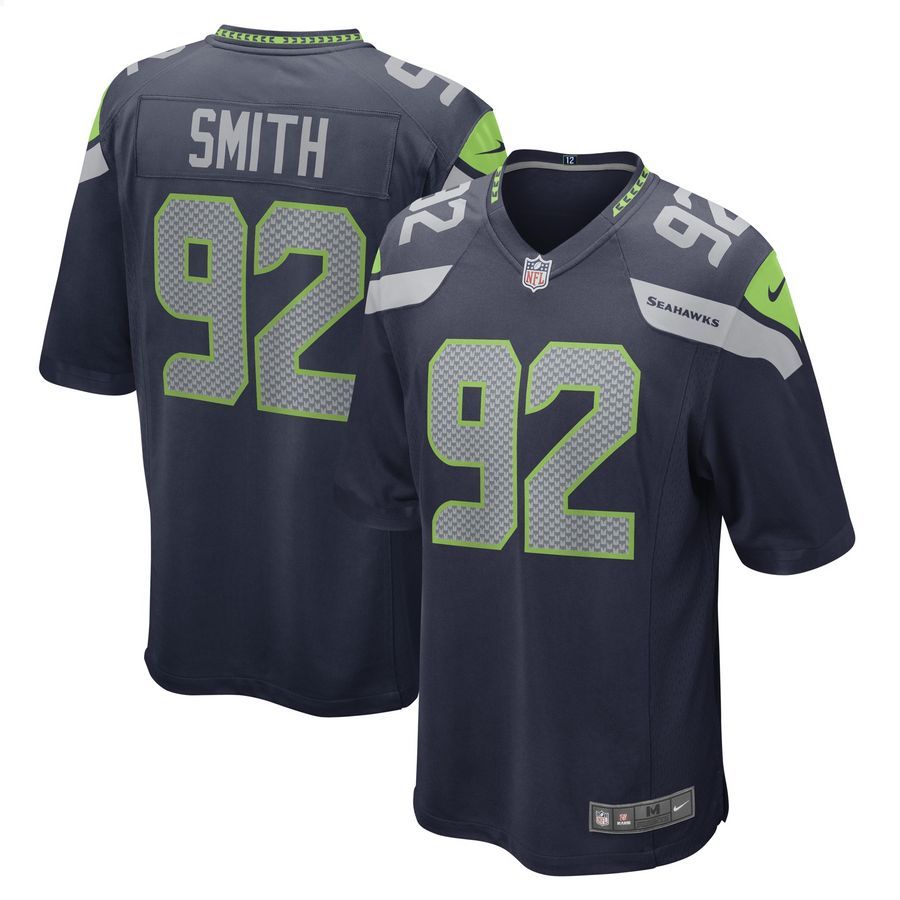 Tyreke Smith Seattle Seahawks College Navy Football Jersey