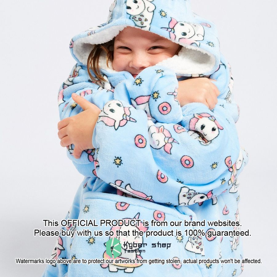 Unicorn Kids Oodie Blanket Hoodie 5 Unicorn Kids Oodie Blanket Hoodie word2