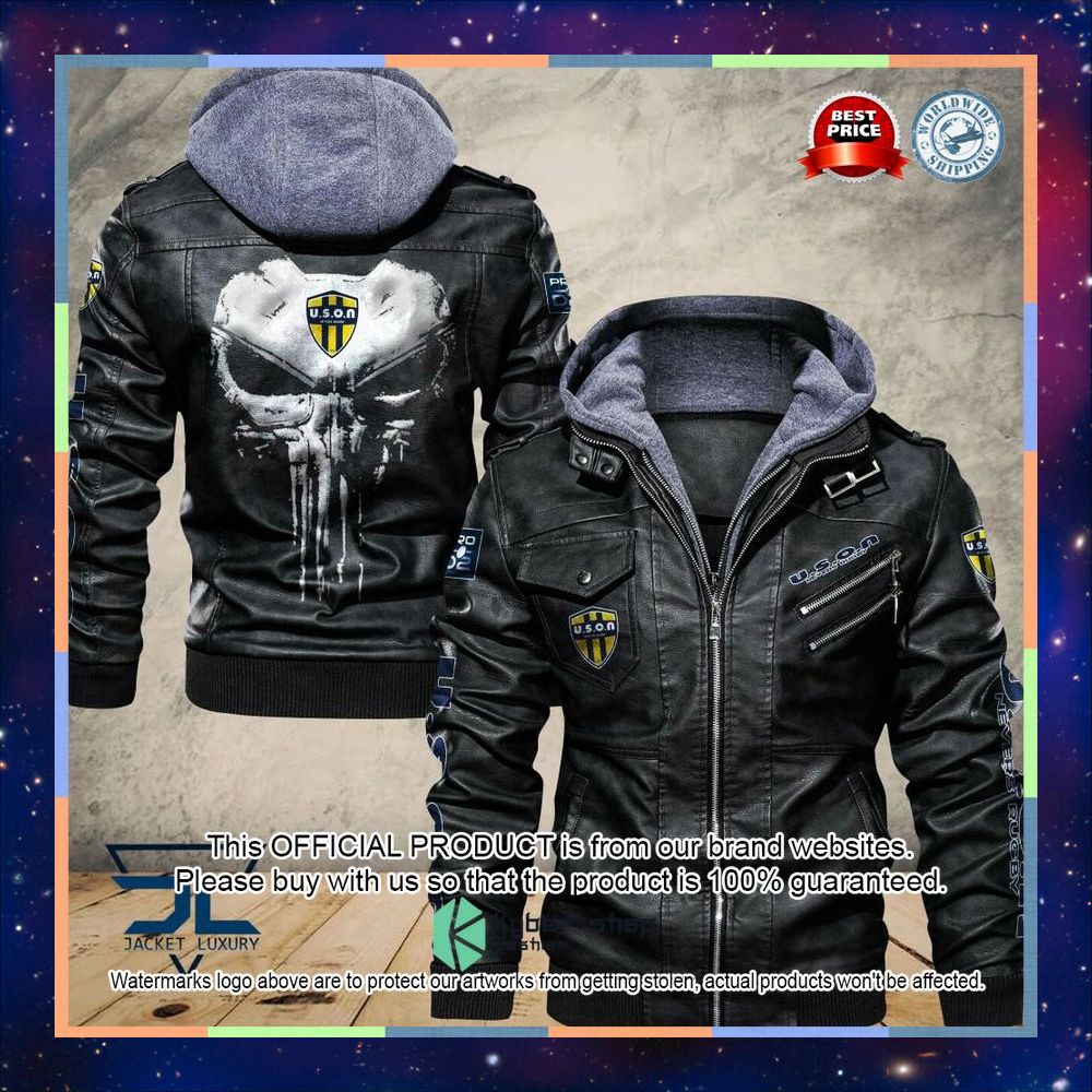 USON Nevers Punisher Skull Leather Jacket 3 USON Nevers Punisher Skull Leather Jacket word2