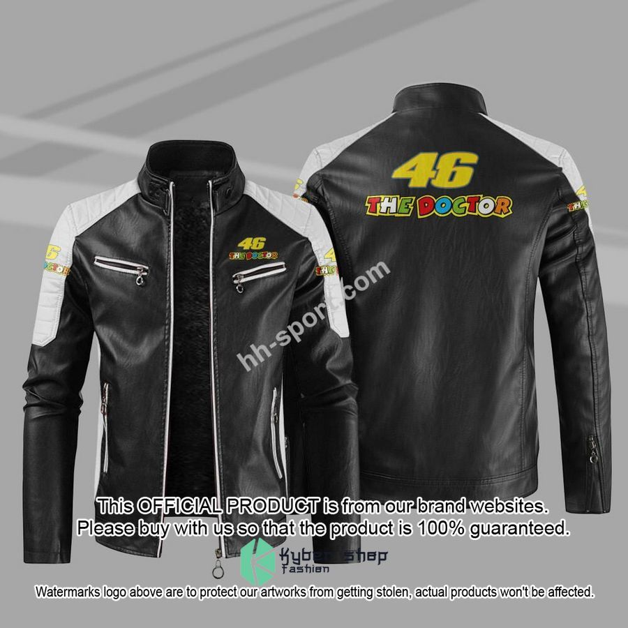 Valentino Rossi The Doctor 46 MotoGP Motor Leather Jacket word3
