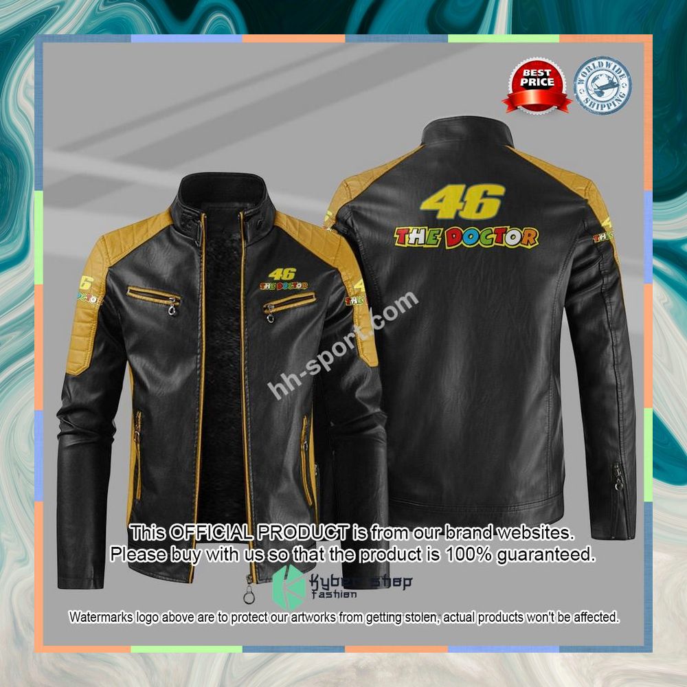 Valentino Rossi The Doctor 46 MotoGP Motor Leather Jacket 11 Valentino Rossi The Doctor 46 MotoGP Motor Leather Jacket word3