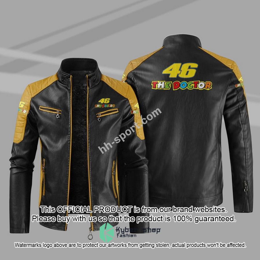 Valentino Rossi The Doctor 46 MotoGP Motor Leather Jacket 4 Valentino Rossi The Doctor 46 MotoGP Motor Leather Jacket word3