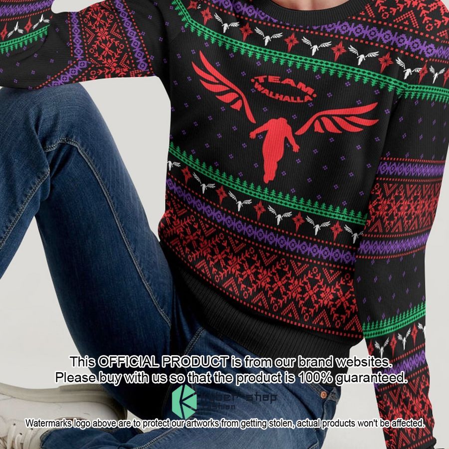 Valhalla Christmas Ugly Sweater word3