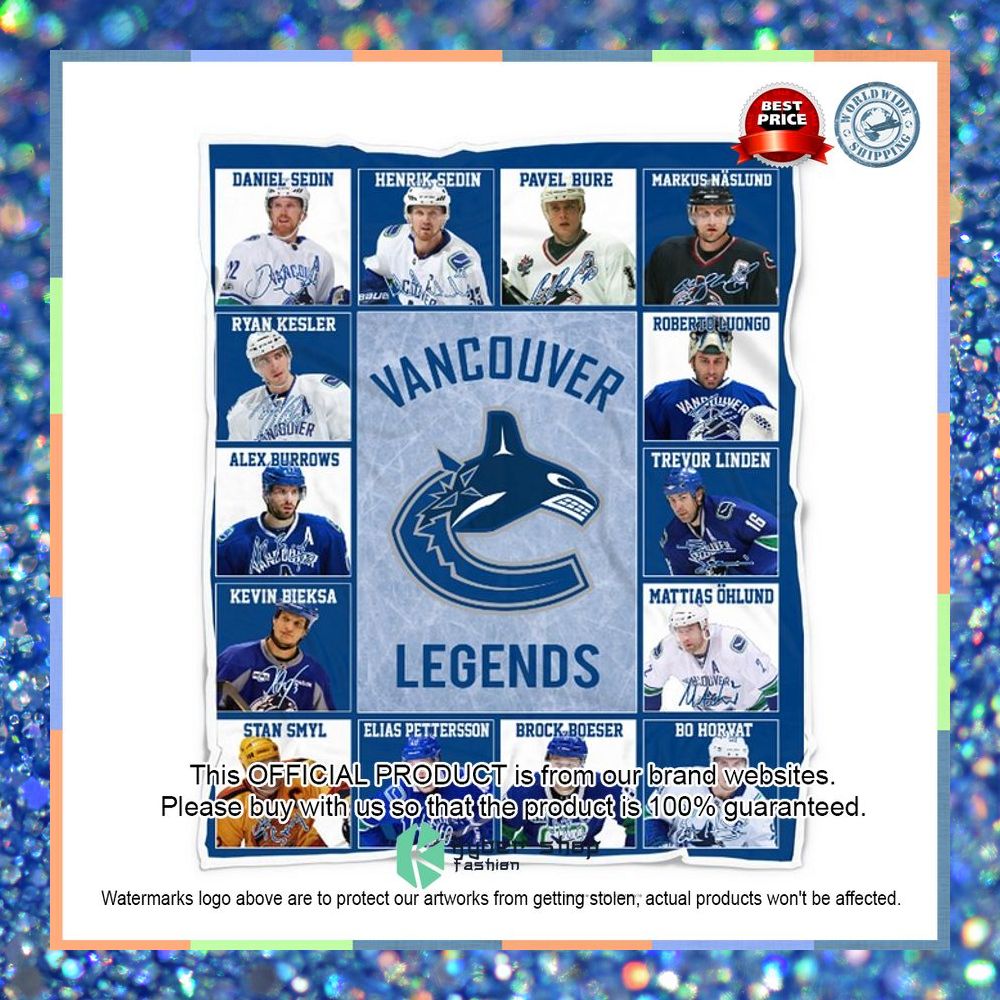 Vancouver Canucks Legends Players NHL Blanket 3 Vancouver Canucks Legends Players NHL Blanket word3