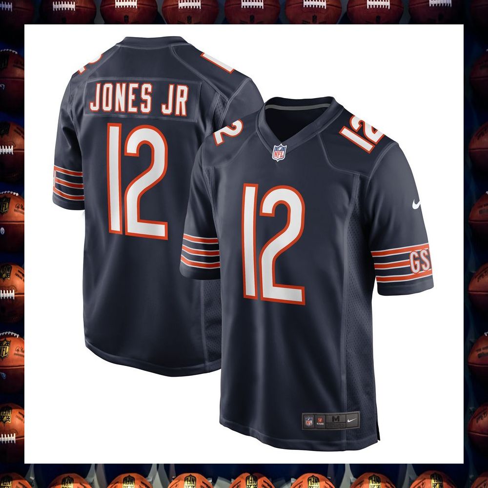 Velus Jones Jr. Chicago Bears Navy Football Jersey 4 Velus Jones Jr. Chicago Bears Navy Football Jersey word3