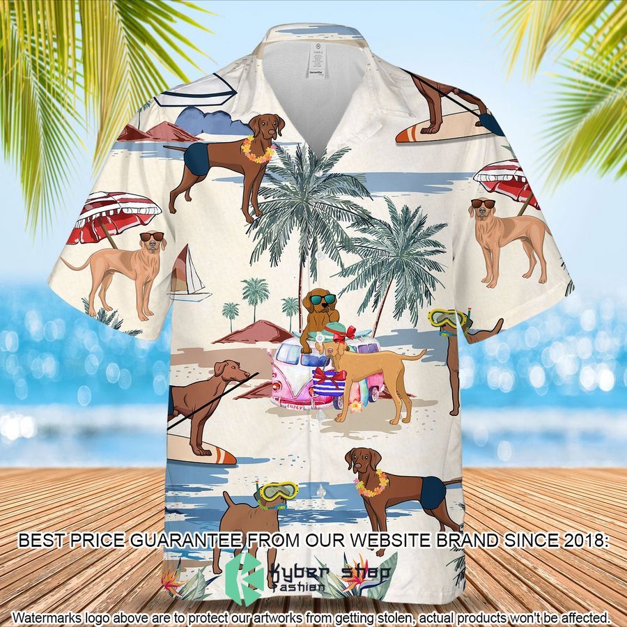 Vizsla Summer Beach Hawaiian Shirt