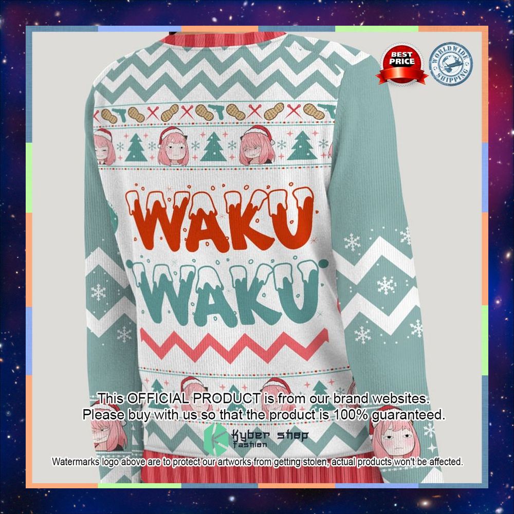 Waku Waku Christmas Ugly Sweater 8 Waku Waku Christmas Ugly Sweater word2