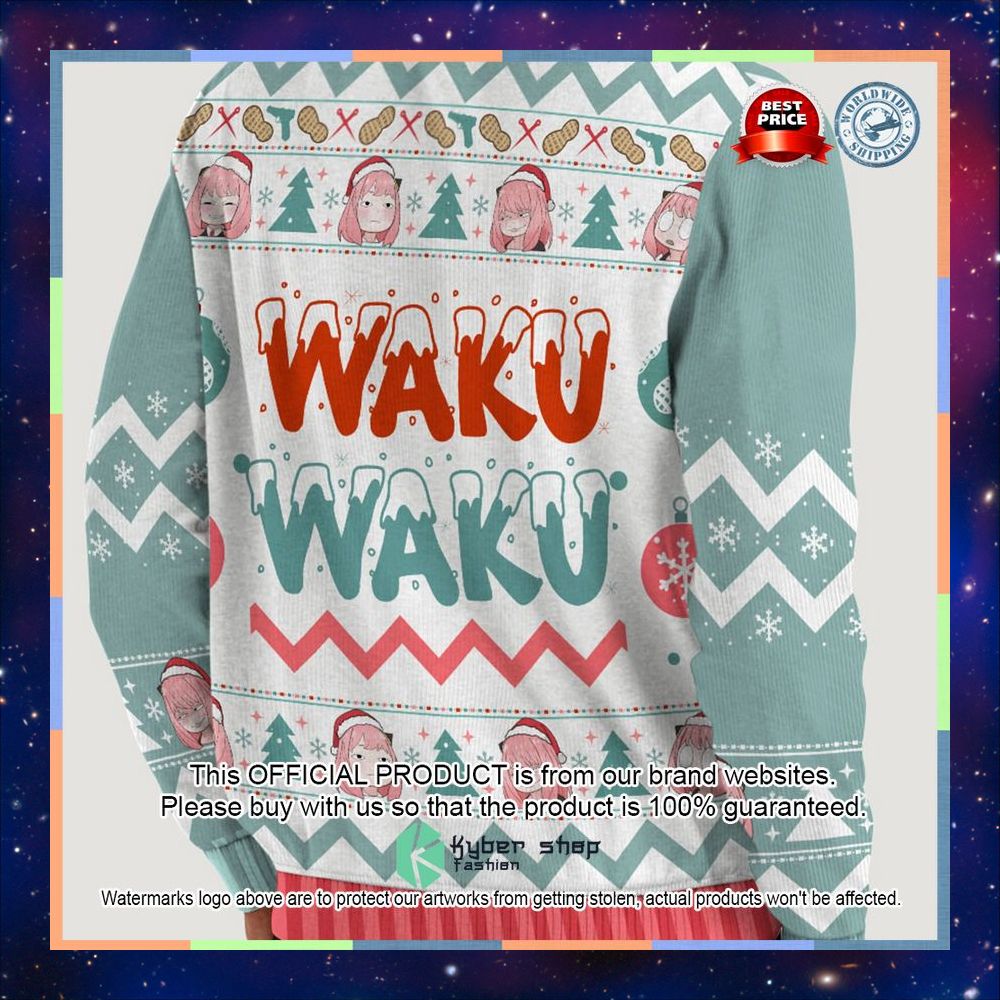 Waku Waku Christmas Ugly Sweater 9 Waku Waku Christmas Ugly Sweater word2