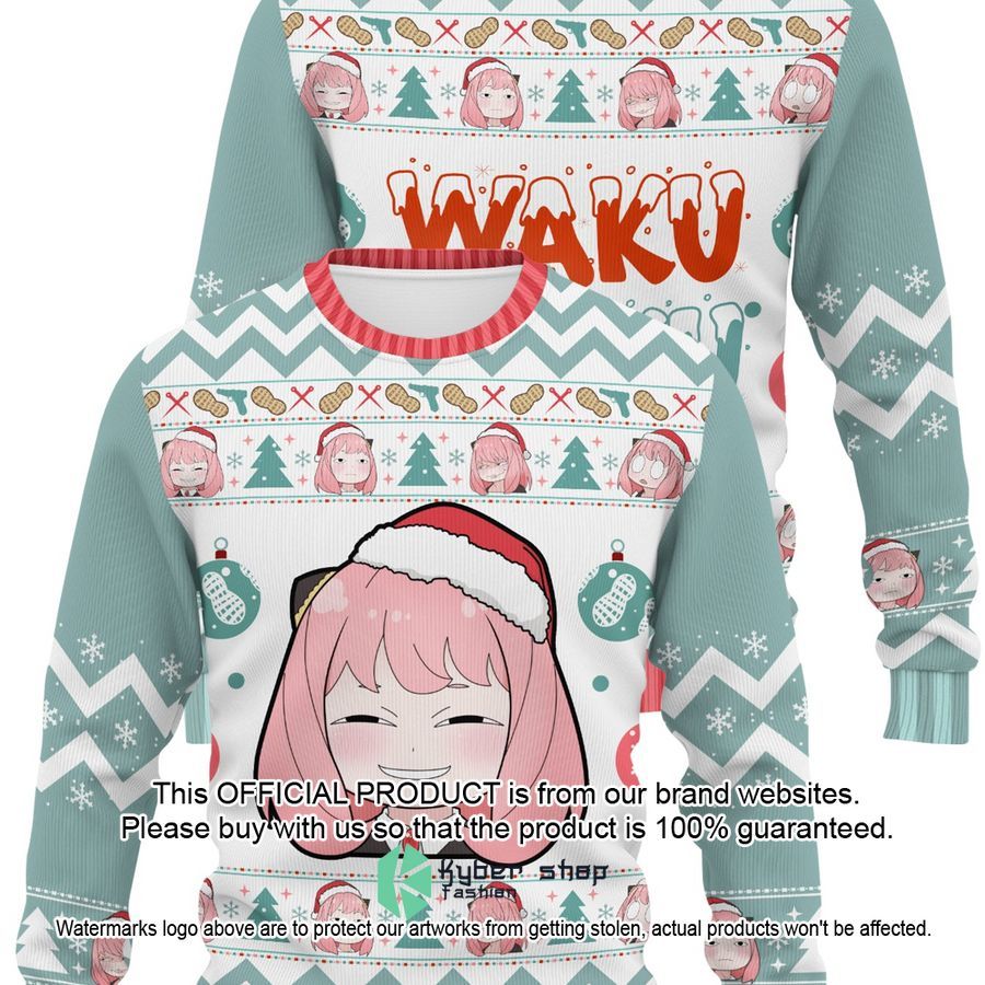 Waku Waku Christmas Ugly Sweater 5 Waku Waku Christmas Ugly Sweater word2