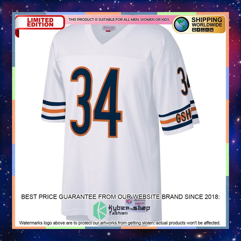 Walter Payton Chicago Bears Mitchell & Ness Legacy Replica White Football Jersey 5 Walter Payton Chicago Bears Mitchell & Ness Legacy Replica White Football Jersey word2