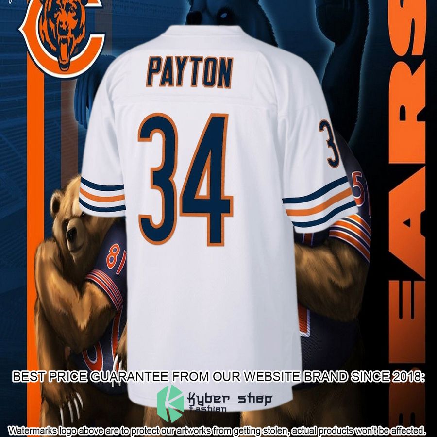 Walter Payton Chicago Bears Mitchell & Ness Legacy Replica White Football Jersey 3 Walter Payton Chicago Bears Mitchell & Ness Legacy Replica White Football Jersey word2