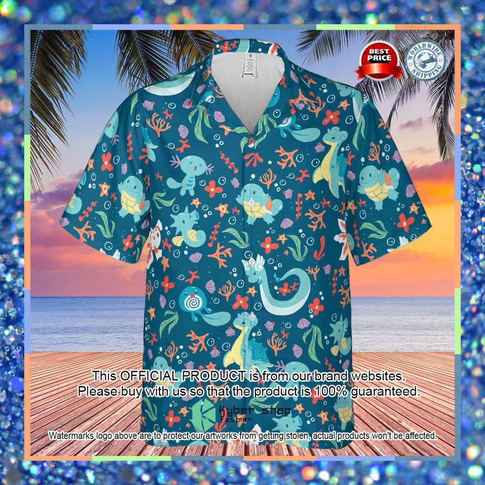 Water Pokemon Pattern Hawaiian Shirt 6 Water Pokemon Pattern Hawaiian Shirt word1