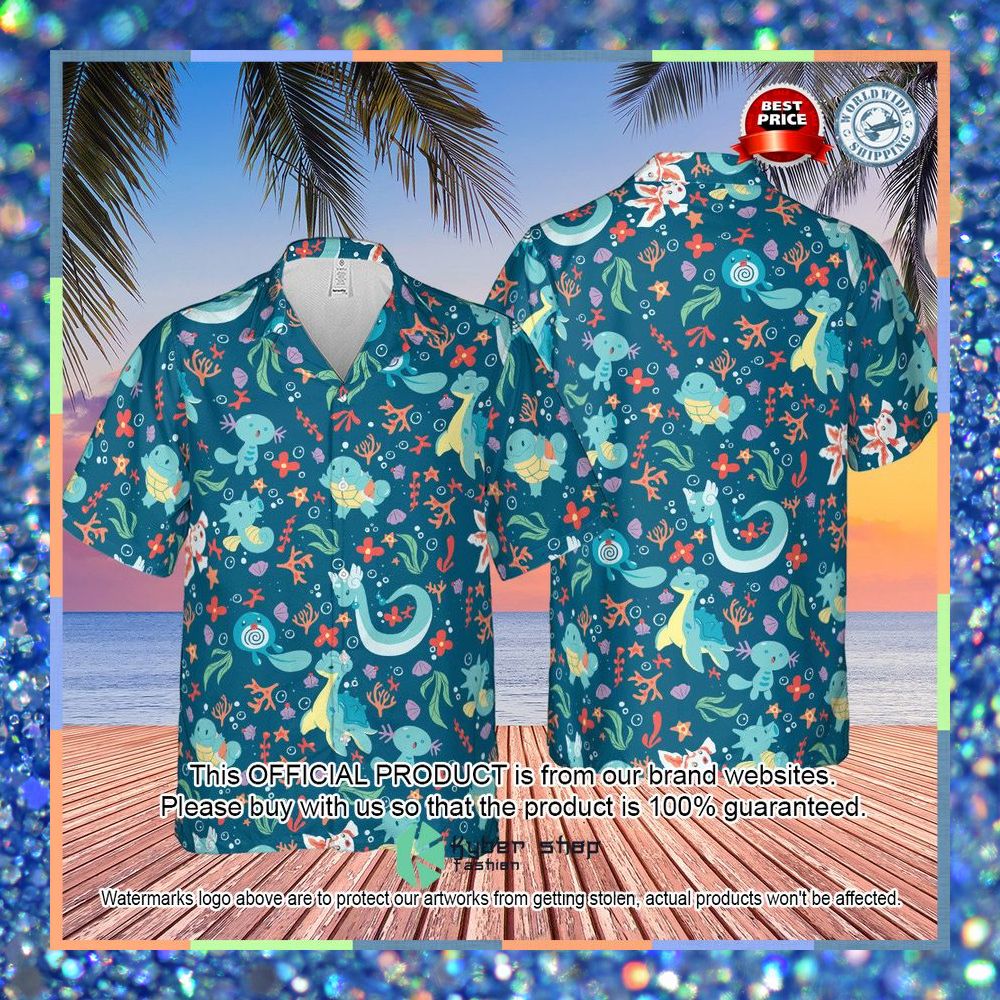 Water Pokemon Pattern Hawaiian Shirt 8 Water Pokemon Pattern Hawaiian Shirt word1