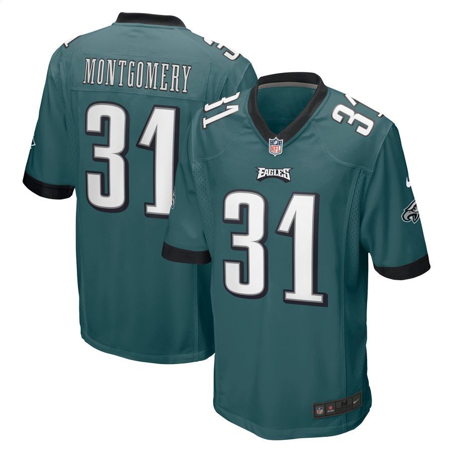 Wilbert Montgomery Philadelphia Eagles Retired Midnight Green Football Jersey