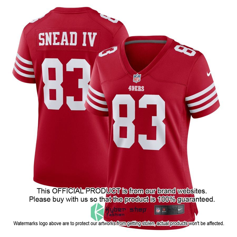 Willie Snead IV San Francisco 49ers Women's Scarlet Football Jersey