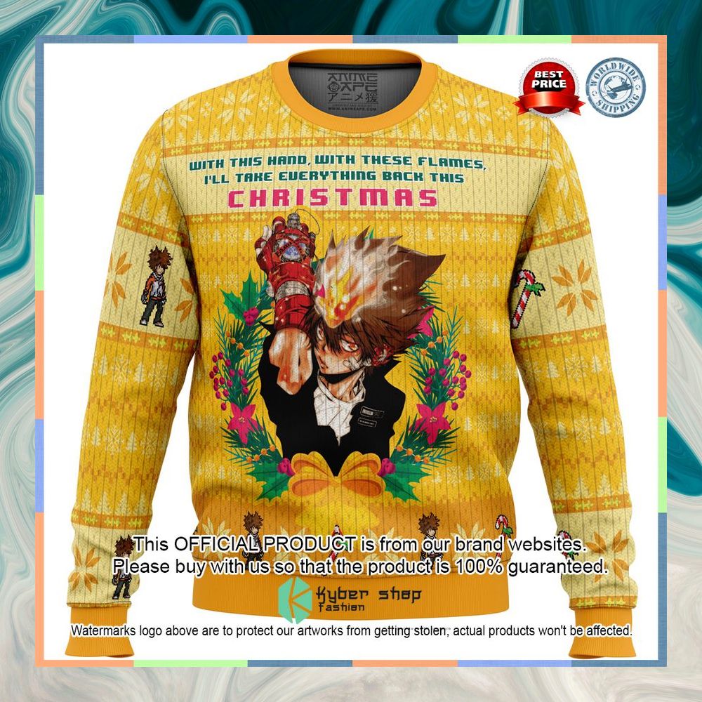 With This Hand, With These Flames Katekyo Hitman Reborn Ugly Christmas Sweater 7 With This Hand, With These Flames Katekyo Hitman Reborn Ugly Christmas Sweater word3